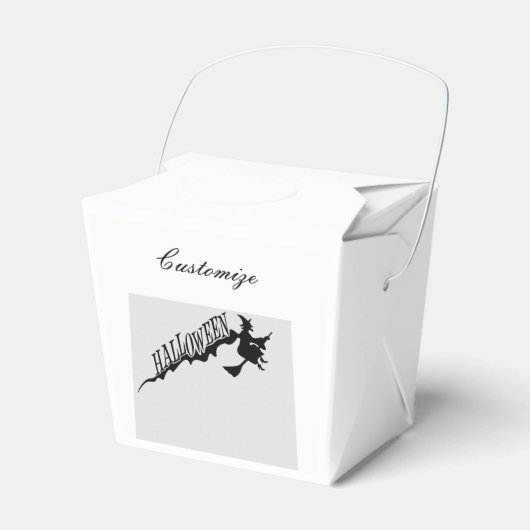 Halloween Witch Riding Broom Thunder_Cove Bedankdoosjes (Voorkant Zijde)