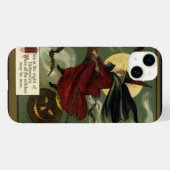 Halloween Witch Riding Broomstick met kat Case-Mate iPhone Case (Achterkant (horizontaal))