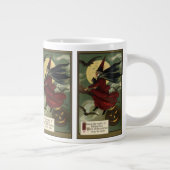 Halloween Witch Riding Broomstick met kat Jumbo Beker (Rechts)