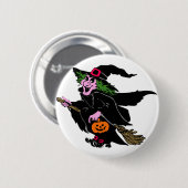 Halloween Witch Ronde Button 5,7 Cm (Voorkant /achterkant)