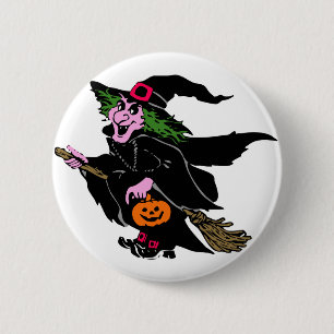 Halloween Witch Ronde Button 5,7 Cm