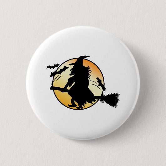 Halloween Witch Ronde Button 5,7 Cm (Voorkant)
