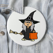 HALLOWEEN WITCH RONDE BUTTON 6,0 CM (In situ)