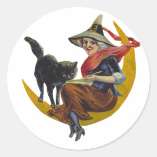 Halloween Witch Ronde Sticker