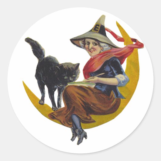  Halloween Witch Ronde Sticker (Voorkant)