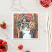 Halloween Witch serviettes en papier de vacances (En situation)