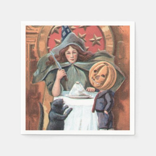 Halloween Witch serviettes en papier de vacances (Devant)