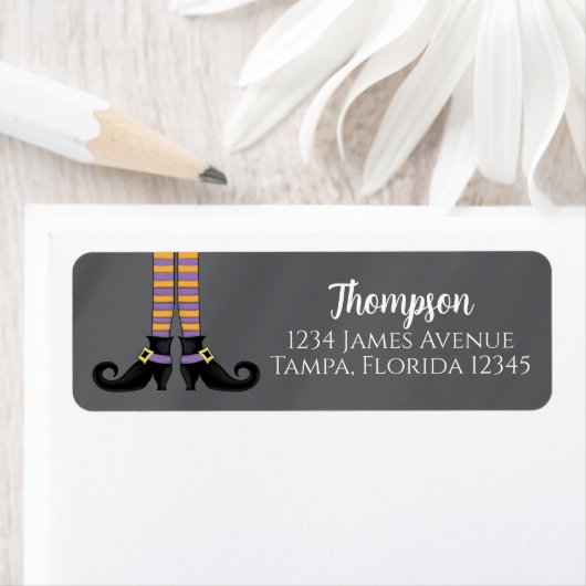 Halloween Witch Shoes Cute Whimsical Spooky Etiket (Insitu)