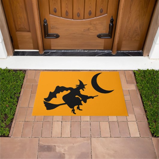 Halloween Witch Silhouette Deurmat (Buiten)