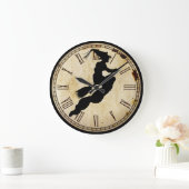 Halloween Witch Silhouette |  klokgezicht Grote Klok (Huis)