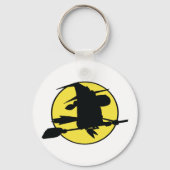 Halloween Witch Silhouette Sleutelhanger (Achterkant)
