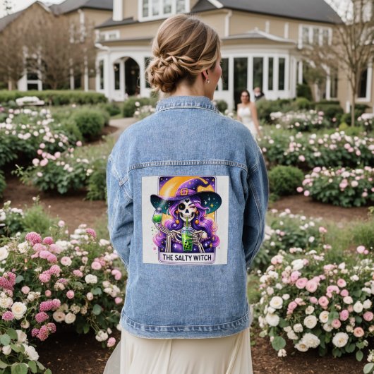 Halloween Witch Skeleton Jean Jacket (Mariage Retour)