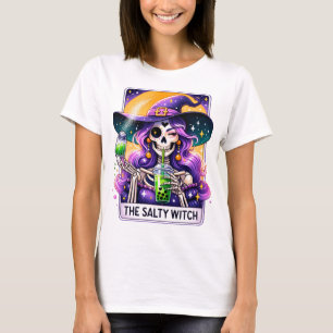 Halloween Witch Skeleton T_shirt T-shirt