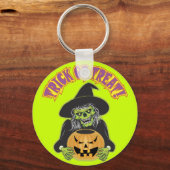Halloween Witch Skull Sleutelhanger (Voorkant)