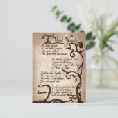 Halloween witch spell Holiday Postcard Feestdagenkaart (Staand voorkant)