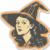  Halloween Witch Spooky Seizoen Sticker (Voorkant)