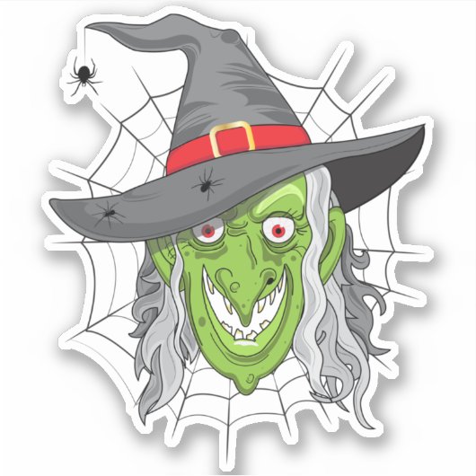 Halloween Witch Sticker (Voorkant)