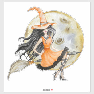 Halloween Witch Sticker