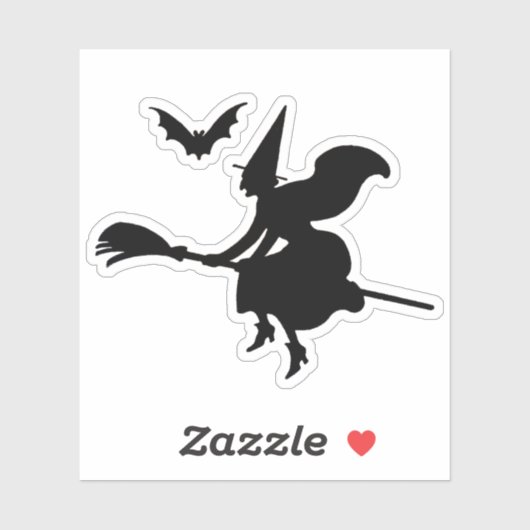 Halloween Witch Sticker (Vel)