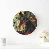  Halloween Witch Stirring Magic Cauldron Grote Klok (Huis)