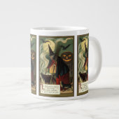 Halloween Witch Stirring Magic Cauldron Grote Koffiekop (Voorkant rechts)