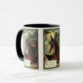 Halloween Witch Stirring Magic Cauldron Mok (Voorkant links)