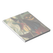 Halloween Witch Stirring Magic Cauldron Notitieblok (Schuin)