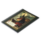 Halloween Witch Stirring Magic Cauldron Notitieboek (Linkerzijde)