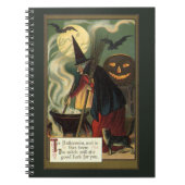 Halloween Witch Stirring Magic Cauldron Notitieboek (Voorkant)
