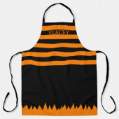 Halloween Witch Stripes Schort (Voorkant)