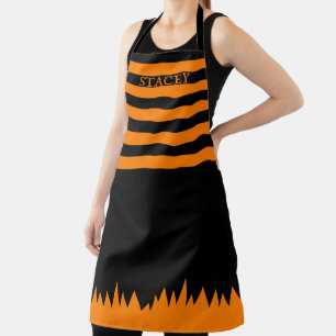 Halloween Witch Stripes Schort