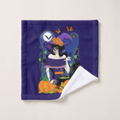 Halloween Witch Sugar Skull (Gant de toilette)