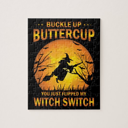 Halloween Witch Switch Buckle Up Buttercup Legpuzzel (Verticaal)