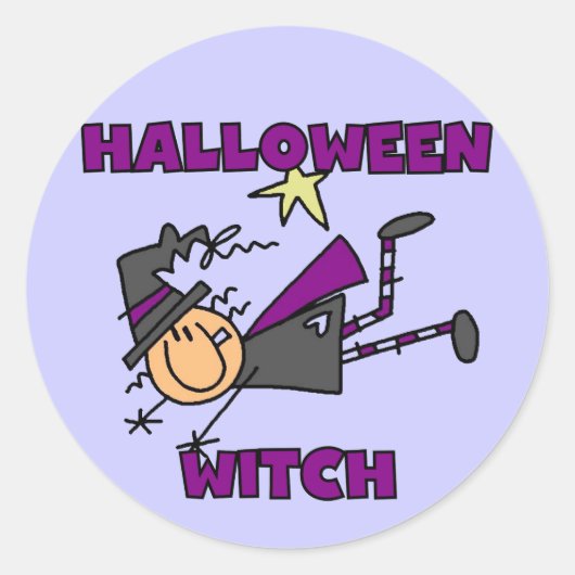 Halloween Witch T-shirts en Gifts Ronde Sticker (Voorkant)