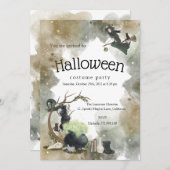 Halloween Witch Thaise Uitnodiging (Voorkant / Achterkant)