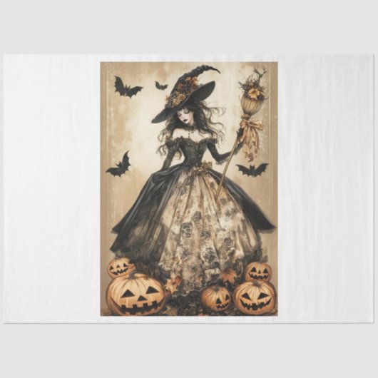 Halloween Witch Tissuepapier (Voorkant)