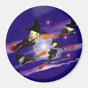 Halloween Witch Traffic Magneet