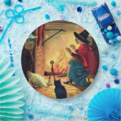  Halloween Witch van Warm Hearth  Papieren Bordje (Feest)