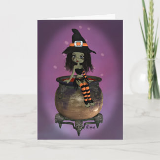 Halloween Witch Wenskaart Kaart