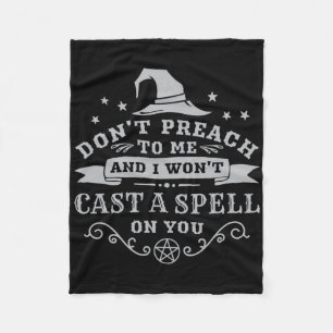 Halloween Witch Wicca Witchcraft Pagan Wiccan Wome Fleece Deken