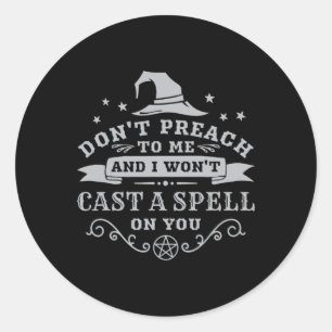 Halloween Witch Wicca Witchcraft Pagan Wiccan Wome Ronde Sticker
