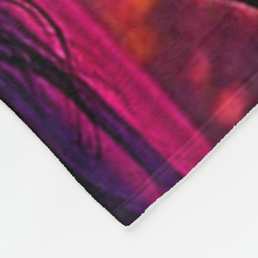 Halloween Witch with Skull Face Design Fleece Deken (Hoek)