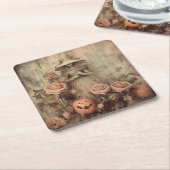  Halloween Witchcraft (9) Vierkante Kartonnen Onderzetter (Schuin)