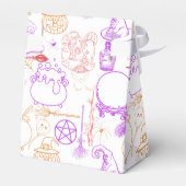 Halloween Witchcraft Patroon Neon 01 Bedankdoosjes (Achterkant)