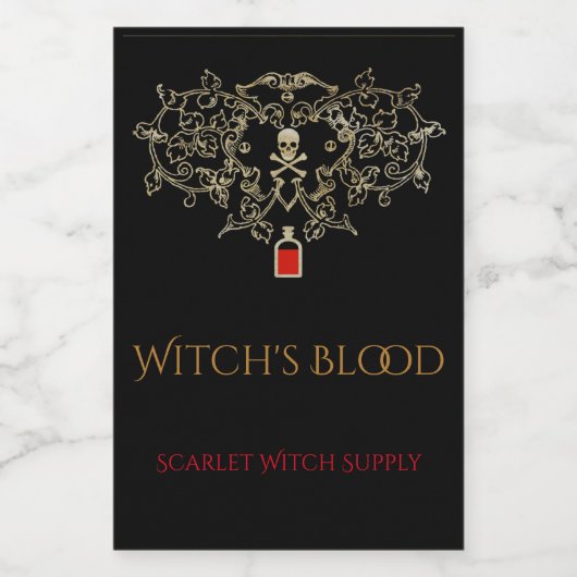 Halloween Witchcraft Potion Ingrediënten Voedselcontainer Etiket (Enkel label)