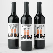 Halloween Witches Brew Gepersonaliseerd Wijn Etiket (Flessen)