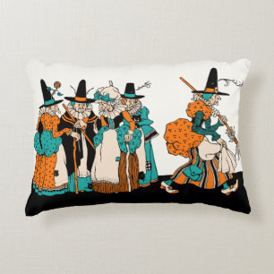 Halloween Witches - jaren '30 Decoratief Kussen