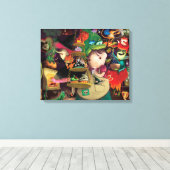 Halloween Witches Kitchen Canvas Afdruk (Insitu (Houten vloer))