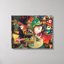 Halloween Witches Kitchen Canvas Afdruk