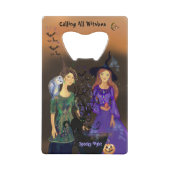 Halloween Witches Kredietkaart Flessenopener (Voorkant)